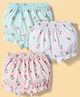 Babyhug 100% Cotton Knit Bloomers With Floral Print Pack of 3 - Multicolor