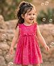 Babyoye Cotton Woven One Piece Dress All Over Print Sleeveless Red 3-6 Months
