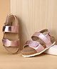 Babyoye Velcro Closure Metalic Printed Sandal - Pink