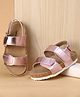 Babyoye Velcro Closure Metalic Printed Sandal - Pink