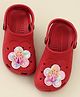 Yellow Bee Disney Princess Featuring Aurora Applique Detailed Perforated Back Sling Clogs - Red