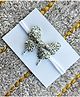 FOLLOW THE NEEDLE Butterfly Applique Detailed Sequins Embellished Headband - Silver