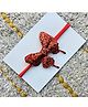 FOLLOW THE NEEDLE Butterfly Applique Detailed Sequins Embellished Headband - Red