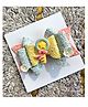 FOLLOW THE NEEDLE Glitter Embellished Bow & Magic Wand Applique Detailed Alligator Hair Clip - Yellow & Blue Pink