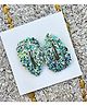 FOLLOW THE NEEDLE Glittered Hair Clips - Green