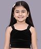 Lil' Drama Velvet Knit Sleeveless Solid Top - Black