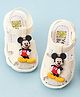 Yellow Bee Disney Mickey & Friends Featuring Mickey Applique Detailed Button Closure Sandals - Beige