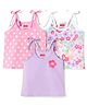 Babyhug 100% Cotton Woven Sleeveless Floral Printed Shoulder Tie Up Slips Pack Of 3 - Multicolour