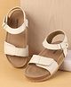 Babyoye Velcro Closure Solid Sandals - Beige