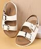 Babyoye Velcro Closure Solid Sandals - White