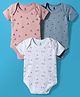 I Bears Interlock Knit Half Sleeves Onesies with Camping Print Pack of 3 - Multicolor