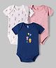 I Bears Interlock Knit Half Sleeves Onesies with Balloon Print Pack of 3 - Multicolor