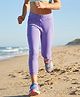 Pine Active Premium Ultra Comfort Super Stretch Aero Solid Colour Capri Leggings - Purple