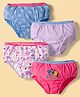 Bodycare Cotton Knit Panties With Butterfly Print Pack of 4 - White Blue & Dark Pink