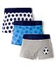 Bodycare Cotton Knit Trunks with Ball Print Pack of 3 - Grey Blue & White