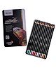 Brustro Artist Metallic Colour Pencil Set of 12 Shades, 3.3mm Lead | Wax-Based, Ergonommic, Break Resistant, Easy Blending, Non-Toxic Colors, Ideal for Fine Art and Craft.
