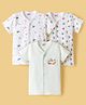 Ben Benny Interlock Knit Half Sleeves Vehicles & Animals Printed Jhablas Pack of 3 - Multicolour
