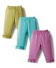 Zero Knit Full Length Solid Lounge Pants Pack of 3 - Multicolor