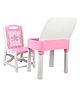 Rashvseh Kids Functional Desk Chair Set 3-12years Boys Girls/Kids Study Table with Bookholder - Pink & White