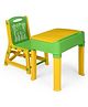 Rasvesh Kids Functional Desk Chair Set 3-12years Boys Girls/Kids Study Table with Bookholder - Yellow & Green