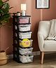 Rasvesh Heavy Duty Plastic Storage Drawer with Wheels | Modular Cabinet - Transparent6xl