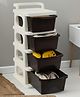 Rasvesh Heavy Duty Plastic Storage Drawer with Wheels | Modular Cabinet -  Brown4xl