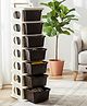 Rasvesh Heavy Duty Plastic Storage Drawer with Wheels | Modular Cabinet -  Brown7xl