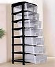 Rasvesh High Density Plastic Movable Storage Cabinet with Multipurpose and Versatile Organizer for Kids & Adults 7 LAYER, Transparent