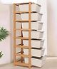 Rasvesh Modular Drawer Storage Organizer, Plastic Chest of Drawers , Multi-Layer Storage Drawer 7 layer, Cream and White.