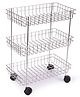 Rasvesh Stainless Steel Modern Kitchen Storage Rack For Spice, Fruits, Vegetable, Onion, Potato, Organizer Stand with Wheel, (3 Layer, Silver, Rust-Free)
