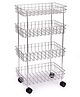 Rasvesh Stainless Steel Modern Kitchen Storage Rack For Spice, Fruits, Vegetable, Onion, Potato, Organizer Stand with Wheel, (4 Layer, Silver, Rust-Free)