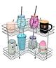 Rasvesh Stainless Steel Modern Kitchen 2 Layer Storage Rack With Wheel - Silver