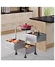 Rasvesh Multipurpose Kitchen Storage Revolving Trolley With Wheels 3 Layer - Silver
