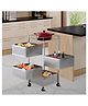 Rasvesh Multipurpose Kitchen Storage Revolving Trolley With Wheels 4 Layer - Silver