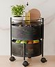 Rasvesh Multipurpose Kitchen Storage Revolving Trolley With Wheels 2 Layer - Silver