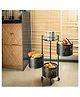 Rasvesh Multipurpose Kitchen Storage Revolving Trolley With Wheels 3 Layer - Black