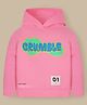 Cherry Crumble By Nitt Hyman Fleece Knit Text Printed Hooded Winter Sweatshirt - Pink