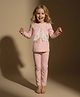 Cherry Crumble By Nitt Hyman Cotton Knit Full Sleeves Duck Printed Winter Sweatshirt & Pant Set - Pink