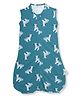 Cocoon Care Bamboo Cotton Knit Zebra Printed Sleeping Bag for Baby - Blue
