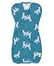 Cocoon Care Bamboo Cotton Knit Zebra Printed Arms Up Swaddle Sleeping Pod for Baby - Blue