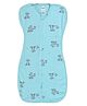 The Boo Boo Club Cotton Bland Knit Printed Arms Up Swaddle Sleeping Pod for Baby - Blue