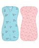 The Boo Boo Club Cotton Bland Knit Printed Arms Up Swaddle Sleeping Pod for Baby Pack of 2 - Multicolor
