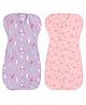 The Boo Boo Club Cotton Bland Knit Printed Arms Up Swaddle Sleeping Pod for Baby Pack of 2 - Multicolor