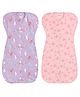 The Boo Boo Club Cotton Bland Knit Printed Arms Up Swaddle Sleeping Pod for Baby Pack of 2 - Multicolor