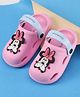 Babyoye Disney Clogs with Minnie Mouse Applique - Pink & Blue