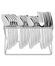 CutTales, Premium Stainless Steel Cutlery Set with Stand (24+1 Piece Cutlery Set )| Spoon & Fork Dining Set for Home, Kitchen & Guests