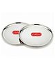 CutTales Premium Stainless Steel Dinner Plate 28 cm | Heavy Gauge Steel 2 Piece Thali | Mirror Finish Round Plate for Daily Home & Hotel Use