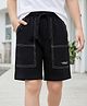 Honeyhap Premium 100% Cotton Knit Knee Length Bermuda with Bio Finish - Black Beuty
