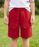 Honeyhap Premium 100% Cotton Knit Knee Length Solid Bermuda With Bio Finish & Pockets - Salsa