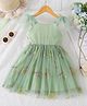 Mark & Mia Sleeveless Fit & Flared Floral Embroidered Party Dress - Light Green